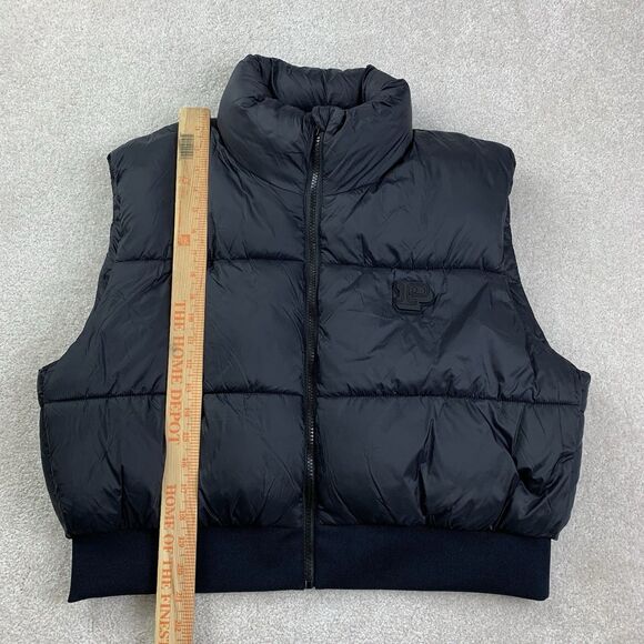 NWT Victoria's Secret Pink Crop Puffer Sleeveless Vest Black - Picture 10 of 11